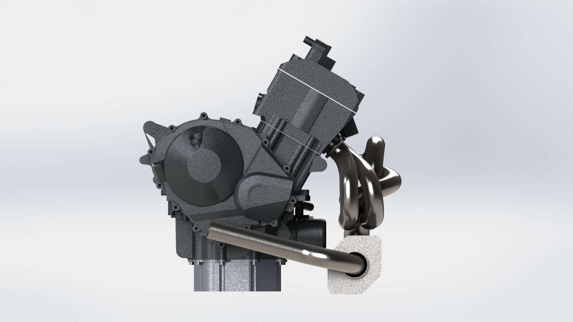 Side view: Engine and collectors