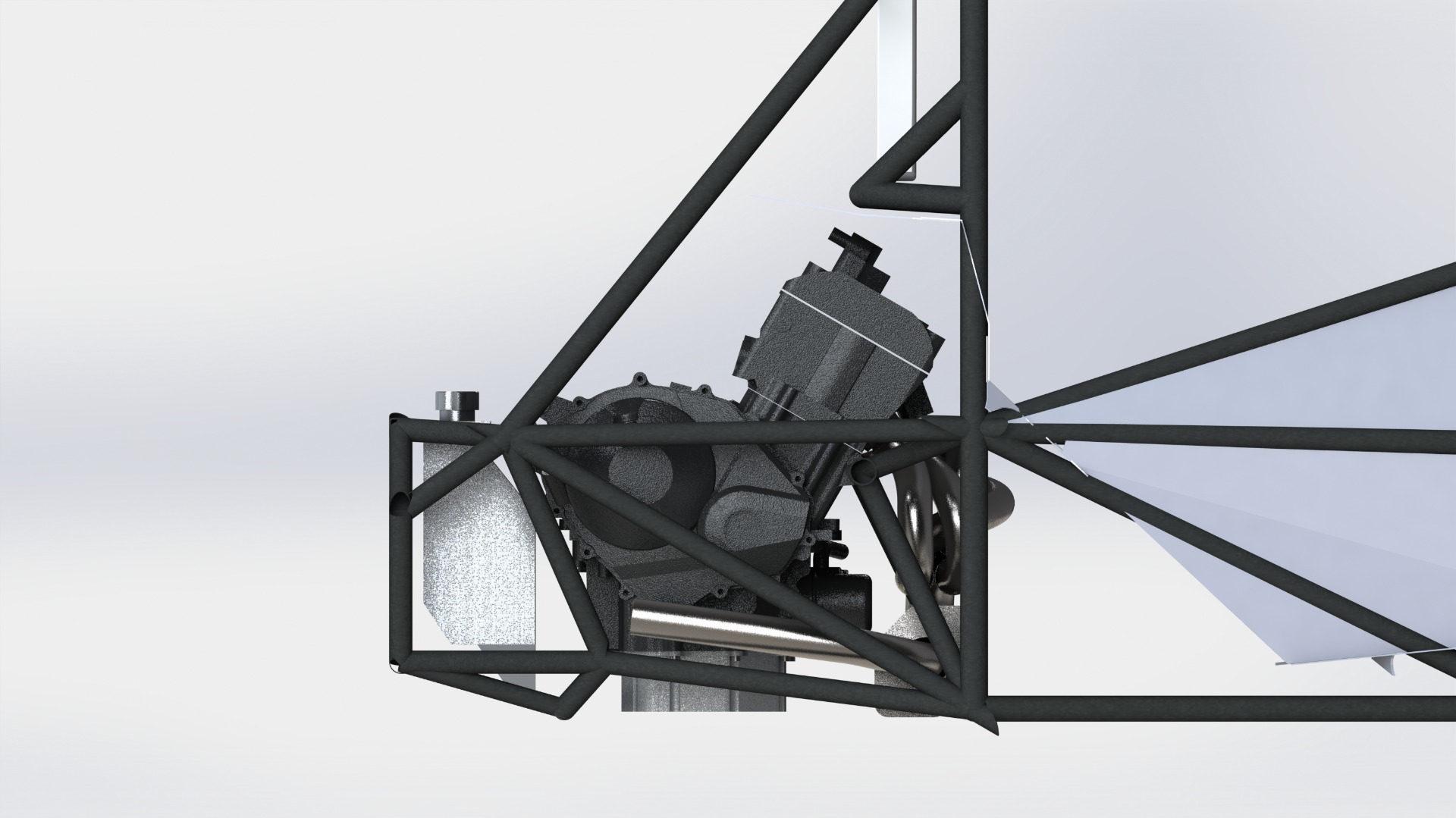 Side view: Chassis, firewall and Powetrain Systems