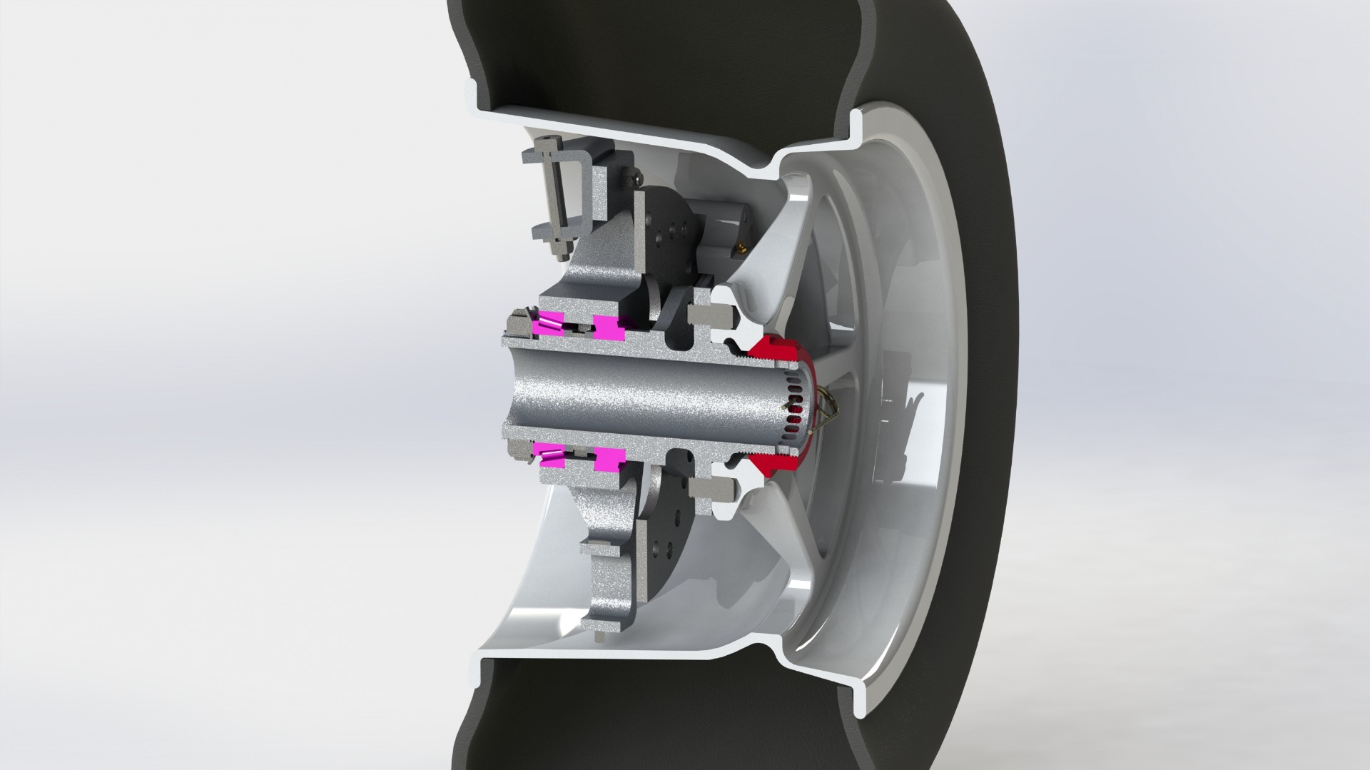 Wheel Assembly - Front Section View